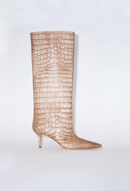 Acne Studios Leather Heel Boots Powder Pink FN-WN-SHOE000594 