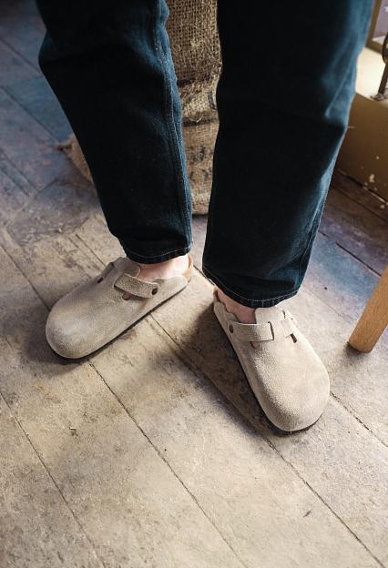 Birkenstock Boston Suede Leather Taupe