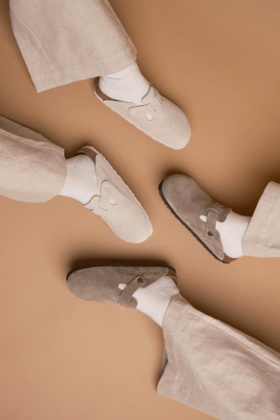 Birkenstock Boston Suede Leather Taupe