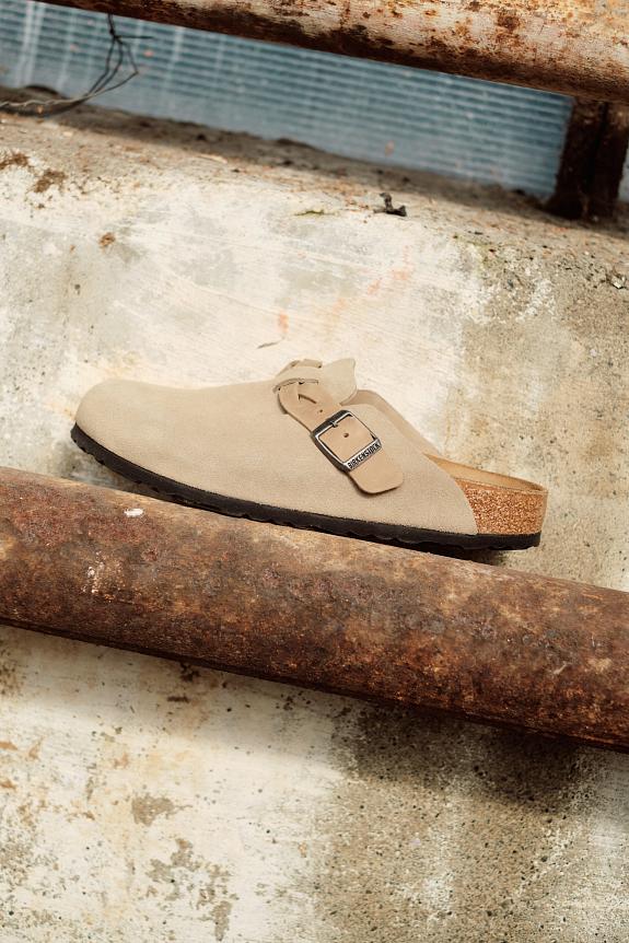 Birkenstock Boston Braided Leather Taupe