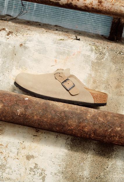 Birkenstock Boston Braided Leather Taupe