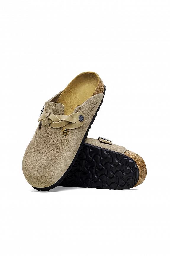 Birkenstock Boston Braided Leather Taupe