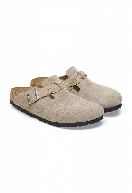 Birkenstock Boston Braided Leather Taupe
