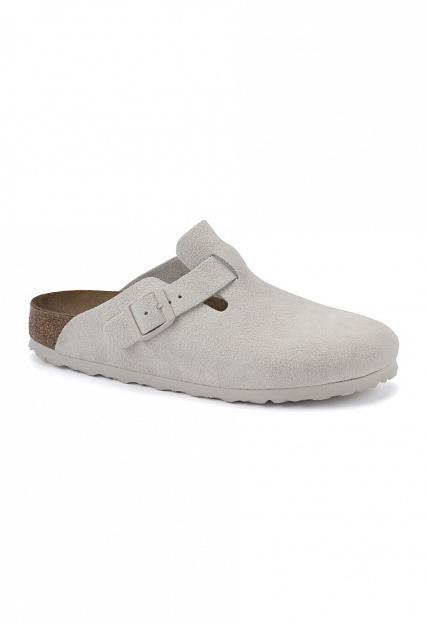 Birkenstock Boston Suede Leather Antique White
