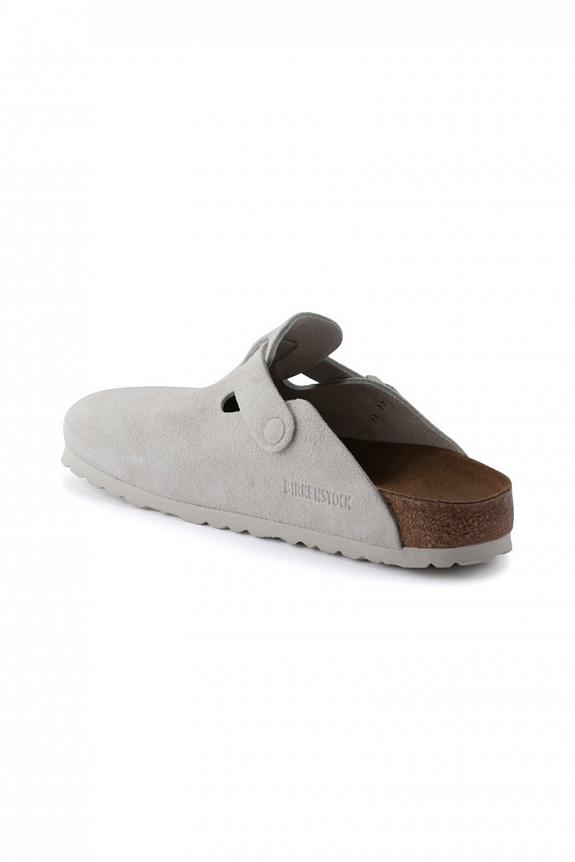 Birkenstock Boston Suede Leather Antique White