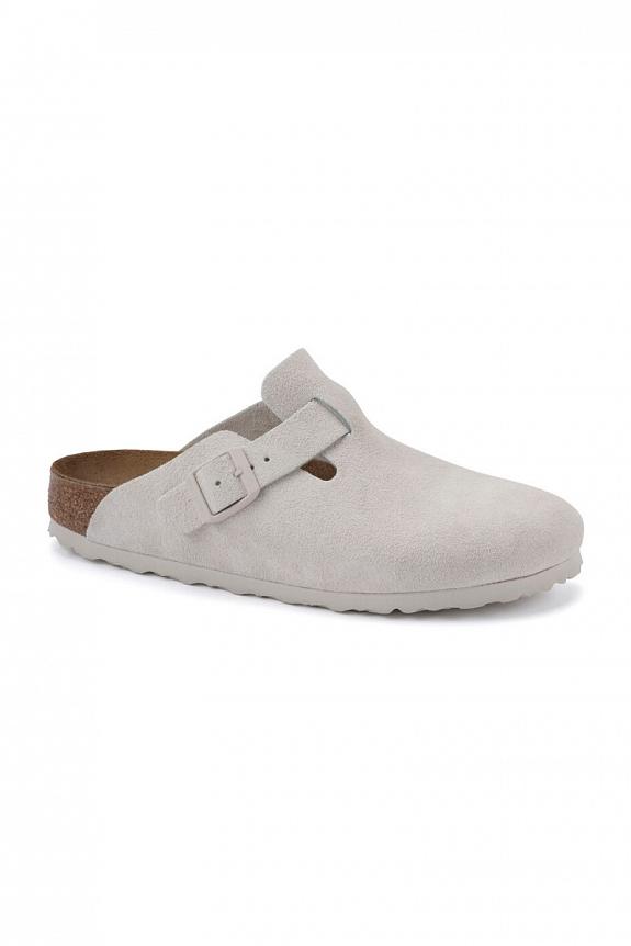 Birkenstock Boston Suede Leather Antique White
