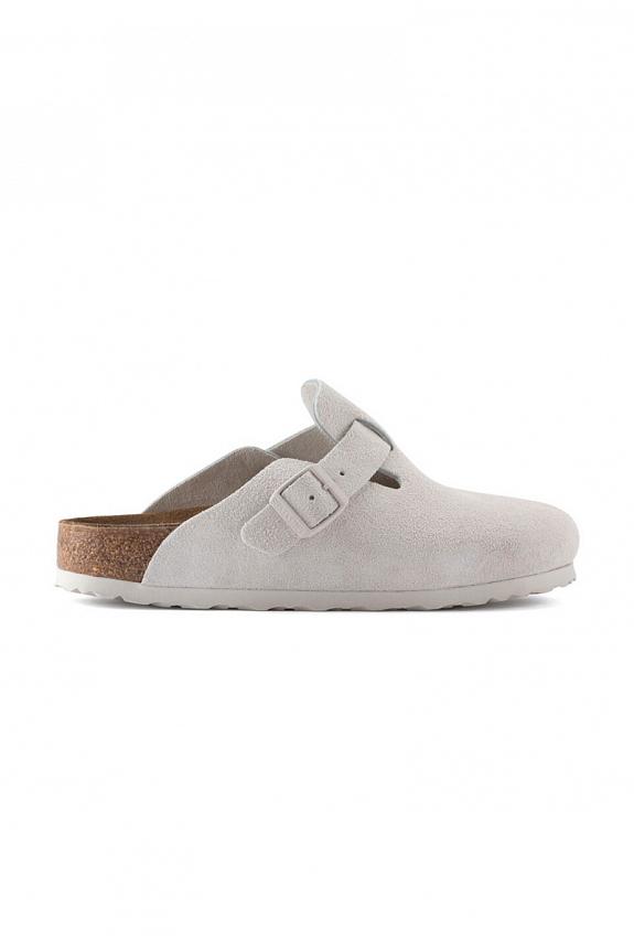Birkenstock Boston Suede Leather Antique White