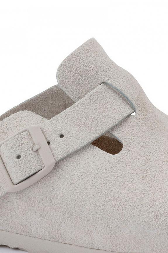Birkenstock Boston Suede Leather Antique White