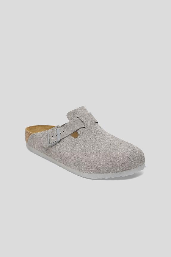 Birkenstock Boston Suede Leather Stone Coin-2