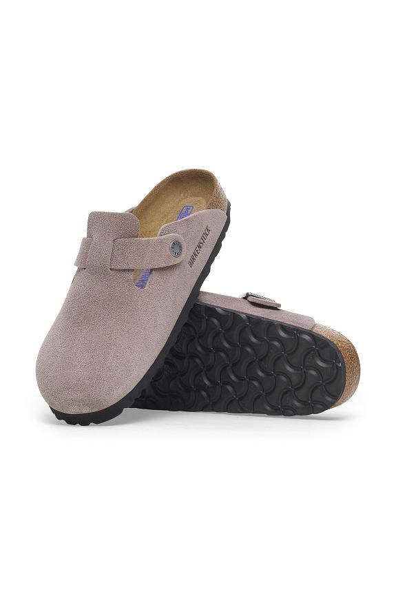 Birkenstock Boston Suede Leather Faded Purple-1