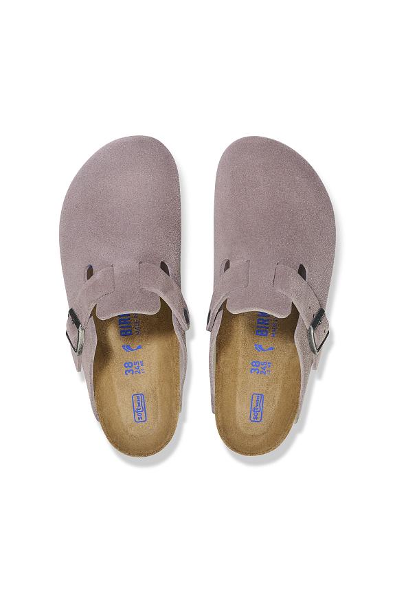 Birkenstock Boston Suede Leather Faded Purple-4
