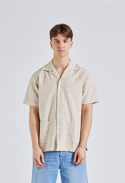 Drôle de Monsieur La Chemise Carreaux Beige