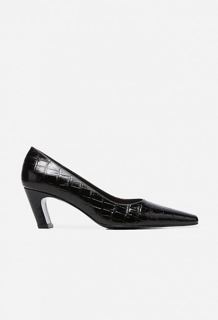 Flattered Iggy Black Croco Leather