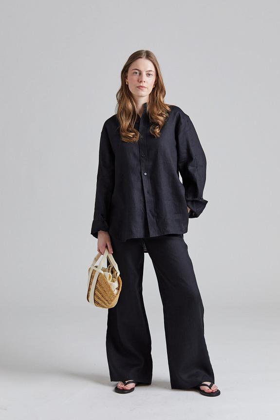 FWSS Linen Coastal Shirt Jet Black 