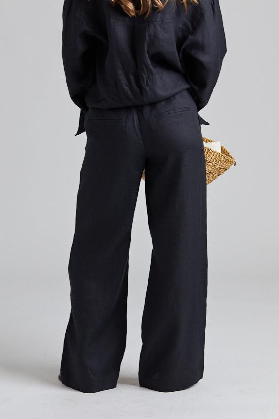 FWSS Linen Siena Trousers Jet Black 