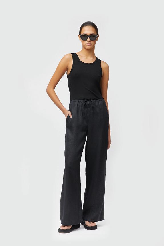 FWSS Linen Siena Trousers Jet Black 