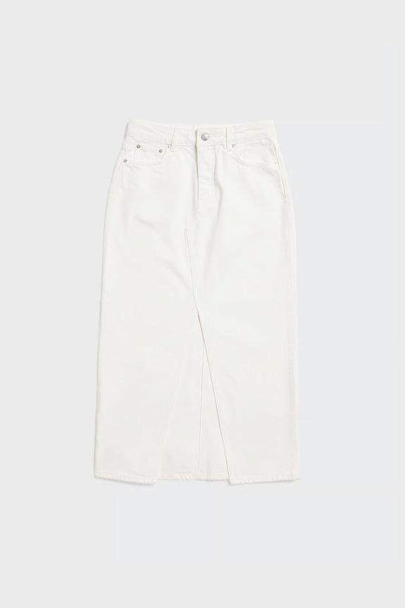 Holzweiler Denim Long Skirt Ecru 