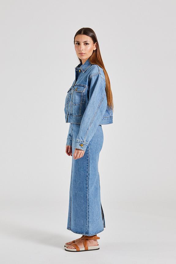 Stylein Kirsten Cropped Denim Jacket Vintage Blue 