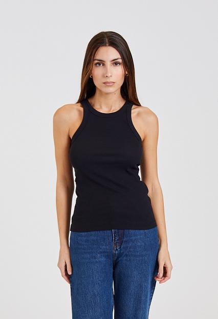 Toteme Curved Rib Tank Black