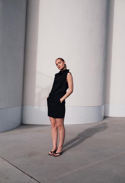 Toteme High Neck Top Black