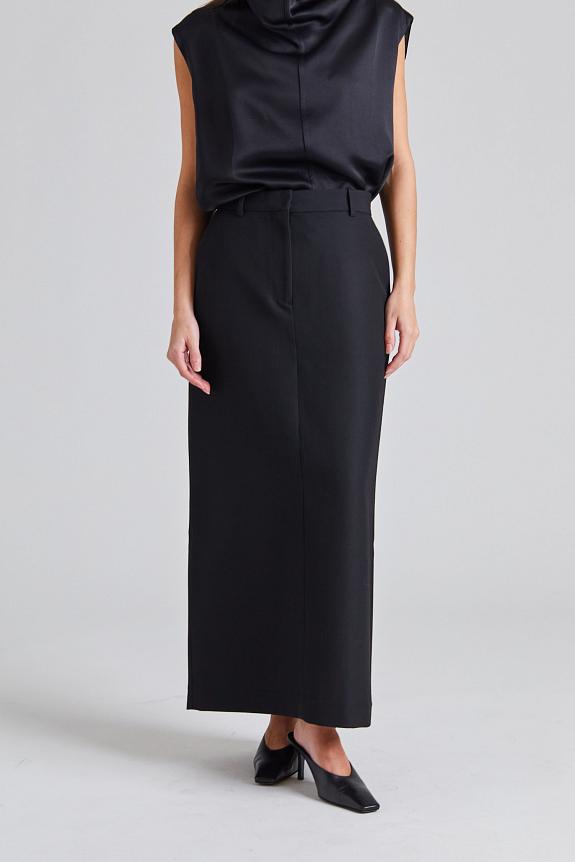 Toteme Low-Waist Straight Skirt Black 