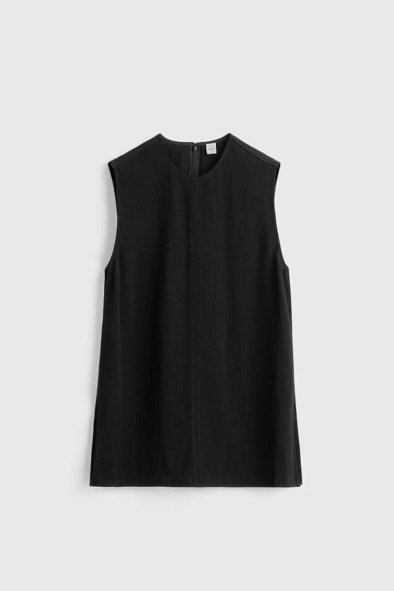 Toteme Woven Stripe Top Black 