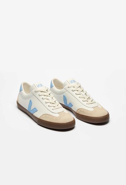Veja Volley Leather White Aqua Bark