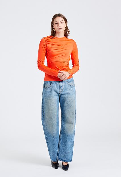 Victoria Beckham Long Sleeve Top Coral