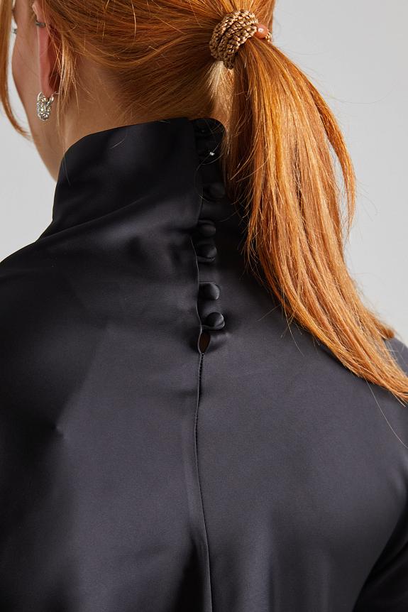 Viktoria Chan Kalisa Asymmetric Blouse Black-3