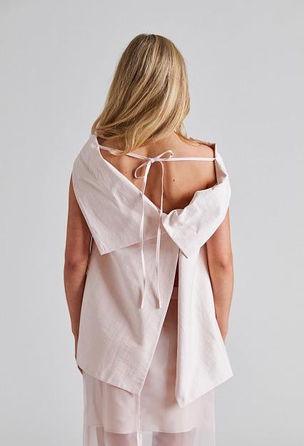 Viktoria Chan Tully Open Back Top Pink