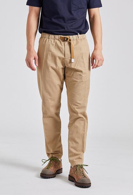 White Sand Greg Regular Fit Cotton Linen Khaki Brown