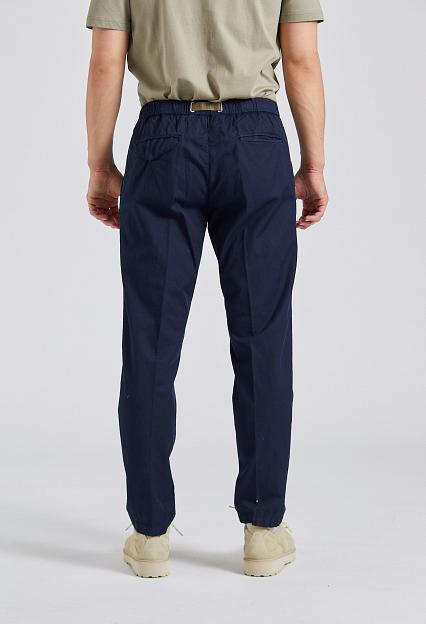 White Sand Greg Regular Fit Cotton Linen Navy